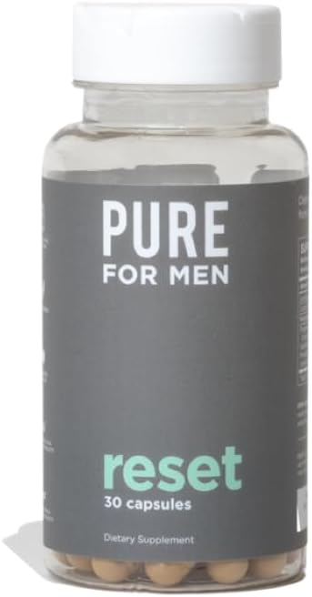 Pure for Men Detox Supplement, Reset | Promotes Digestive & Gut Health, Helps Remove Toxins & Supports Immune System, Colon Cleanse | 30 Capsules-SeraviaPure