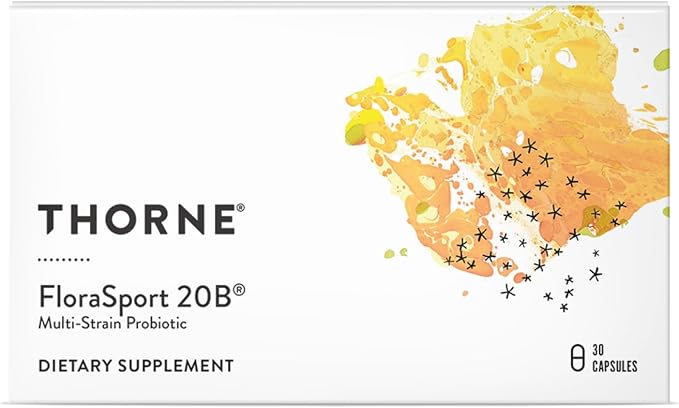 THORNE FloraSport 20B - Probiotic Supplement - Promotes Digestive Support, Gut Health, Immune Function and Occasional Diarrhea or Constipation - NSF Certified for Sport - 30 Capsules - 30 Servings-SeraviaPure