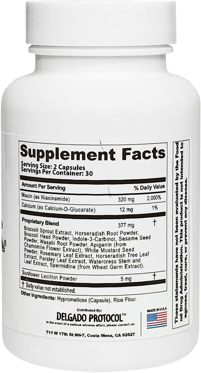 EstroBlock Vitality - 60 Capsules - Antioxidant Detox Supplement for Cellular Regeneration, with Niacinamide and Spermidine
