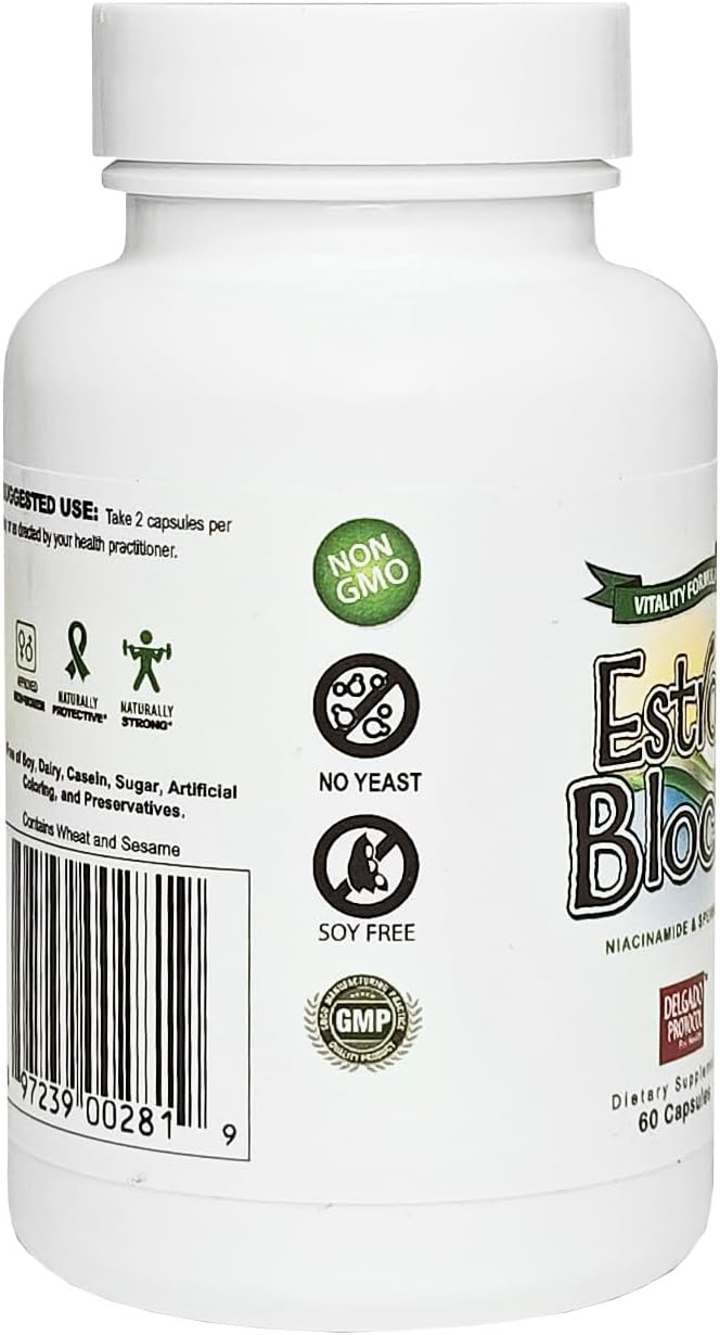 EstroBlock Vitality - 60 Capsules - Antioxidant Detox Supplement for Cellular Regeneration, with Niacinamide and Spermidine