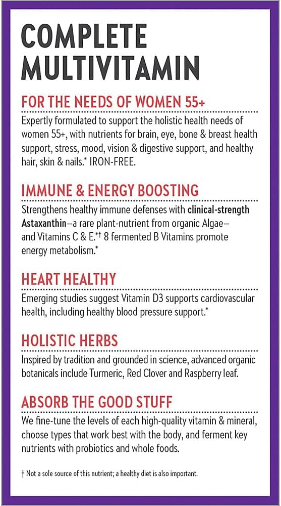 New Chapter Women's Multivitamin 50 Plus for Cellular Energy, Heart & Immune Support with 20+ Nutrients + Astaxanthin - Every Woman's One Daily 55+, Gentle on The Stomach, 48 Count-SeraviaPure