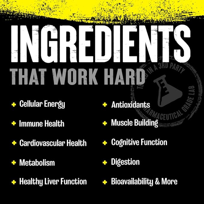 Animal Pak - Vitamin Powder with Zinc, Magnesium, Amino Acids and More - Digestive Health, Immune Booster and Focus Support - Multivitamin for Men and Women - Spectra and 85+ Nutrients - 60 Scoops-SeraviaPure