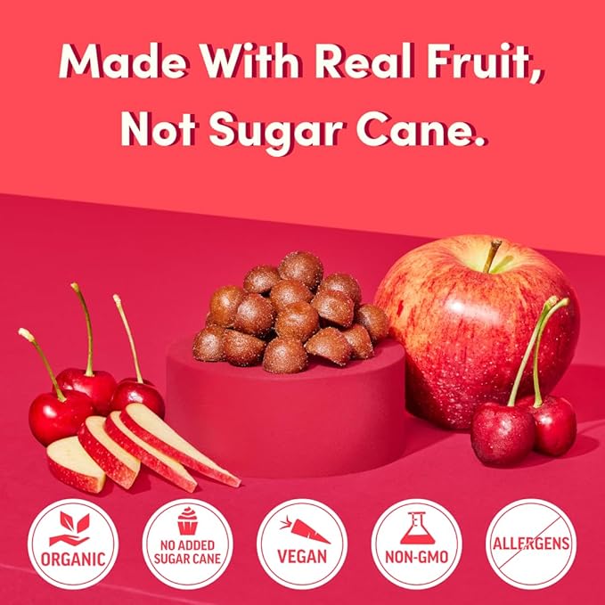 Llama Naturals Real Fruit Gummy Vitamins for Adults | No Added Sugar Cane | Whole Food Multivitamin Gummies | Women + Men | Vegan, Organic, Chewable | 120 ct, 30 Day Supply | Cherry-SeraviaPure