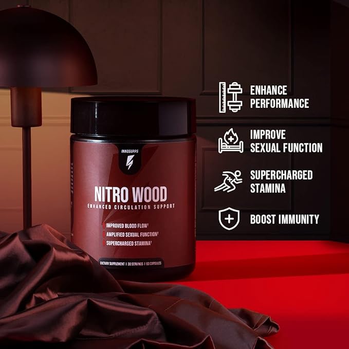 InnoSupps Nitro Wood - Supports Healthy Blood Flow | Nitric Oxide Supplement | Natural Immune Support | (60 Vegetarian Capsules)