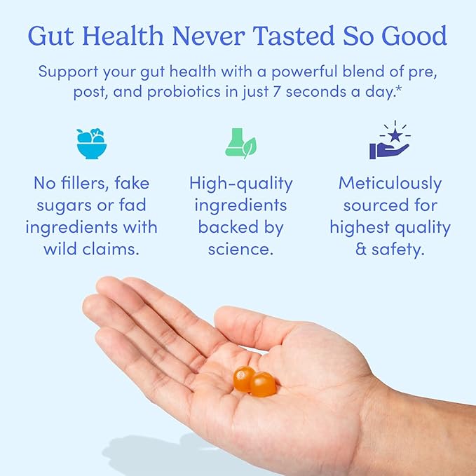 FIRST DAY 3 in 1 Probiotics for Men - Prebiotic, Probiotic & Postbiotic Supplement – Mens Probiotic for Digestive Health, Oral Health, Immune Function, Energy, Gut Health for Men – 60-Day Supply-SeraviaPure