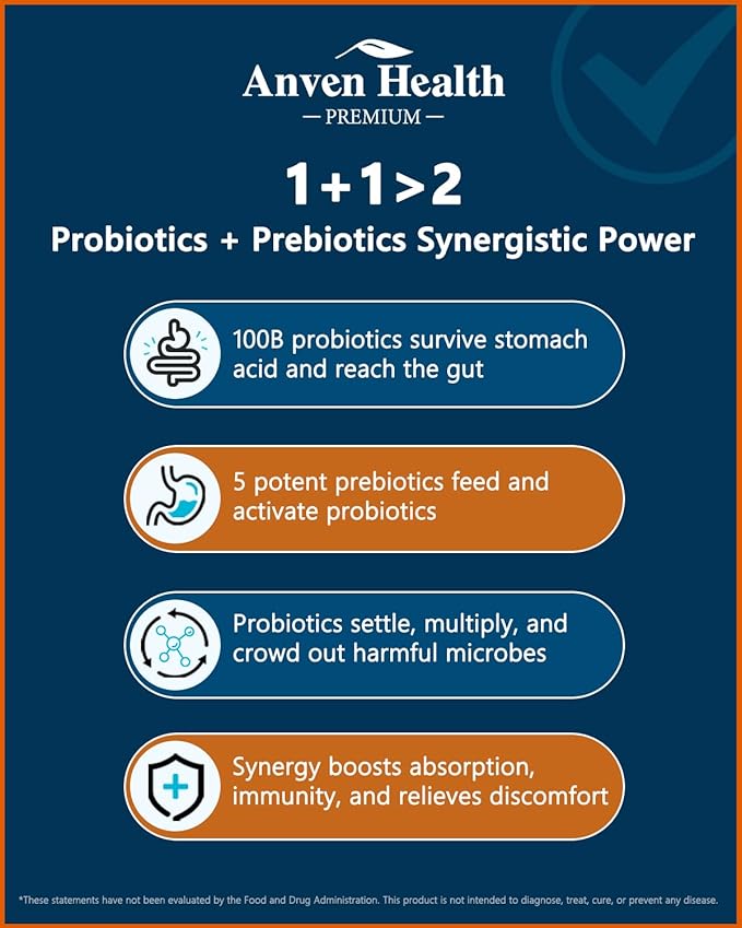 100 Billion Probiotics for Men and Women 27 Strains 5 Organic Prebiotics for Gut Digestive & Immune Health, Supports Diarrhea Gas Bloating, Non-GMO, Zero Fillers – Made in USA丨120 Caps-SeraviaPure