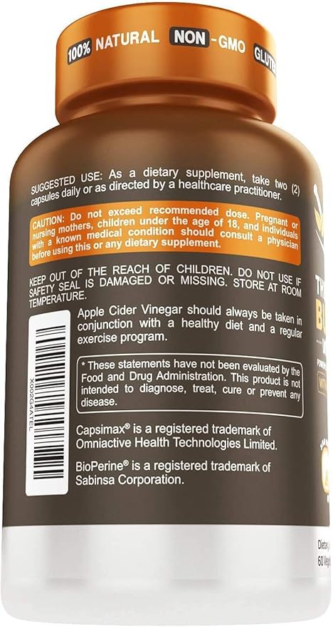 Herbtonics Thermogenic Supplement | Metabolic Health & GLP-1 Support for Men & Women | Clean Energy & Mental Focus | ACV, Green Tea Extract & Caffeine | 60 Veg Capsules-SeraviaPure