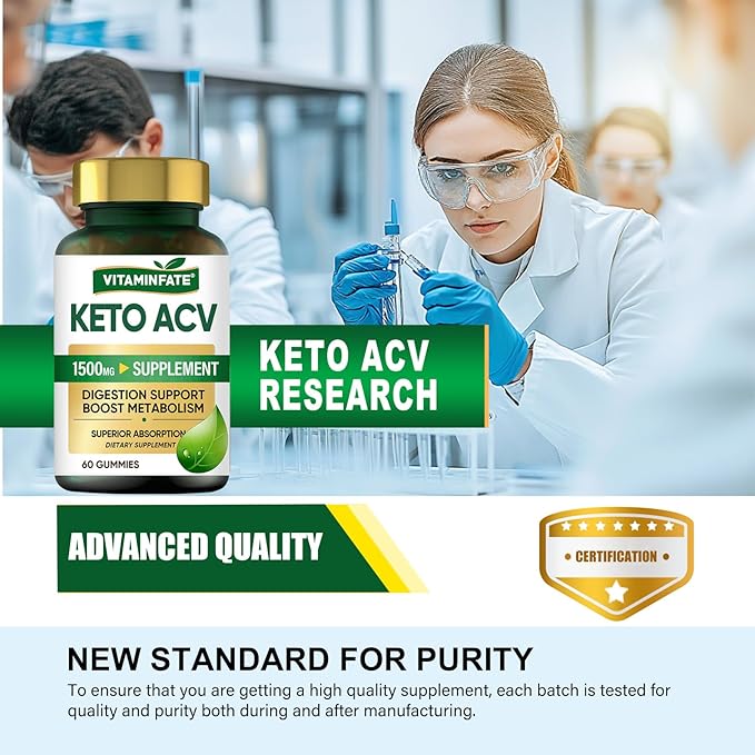 Keto ACV Gummies Advanced 1500 mg - 120 Gummies Keto Apple Cider Vinegar Gummies Supports Metabolism, Energy & Immune Support Balance for Men & Women-SeraviaPure