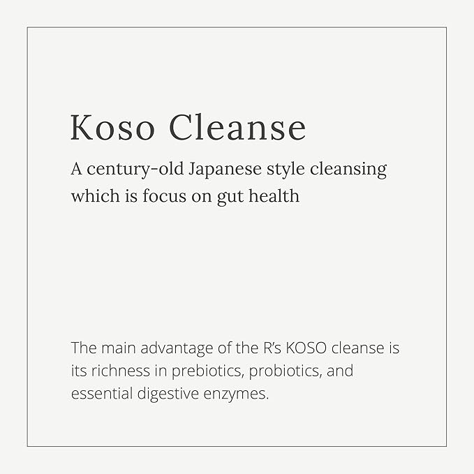 3-Day Cleanse by R's KOSO - Japanese Enzyme Drink Rich in Probiotics and Prebiotic, Made from 100+ Vegetables & Fruits - Natural Support for Better Digestion & Gut Health + Detox + Cleanse - 16oz-SeraviaPure