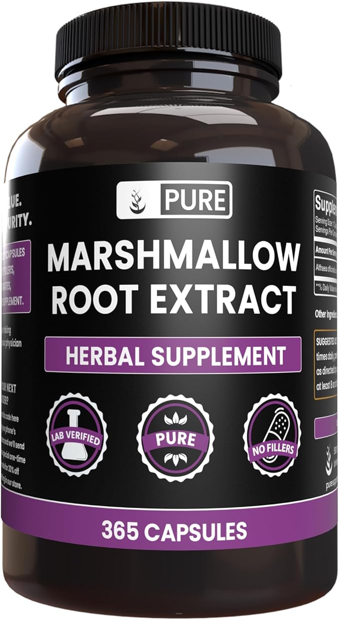 Pure Original Ingredients Marshmallow Root (365 Capsules) No Magnesium Or Rice Fillers, Always Pure, Lab Verified