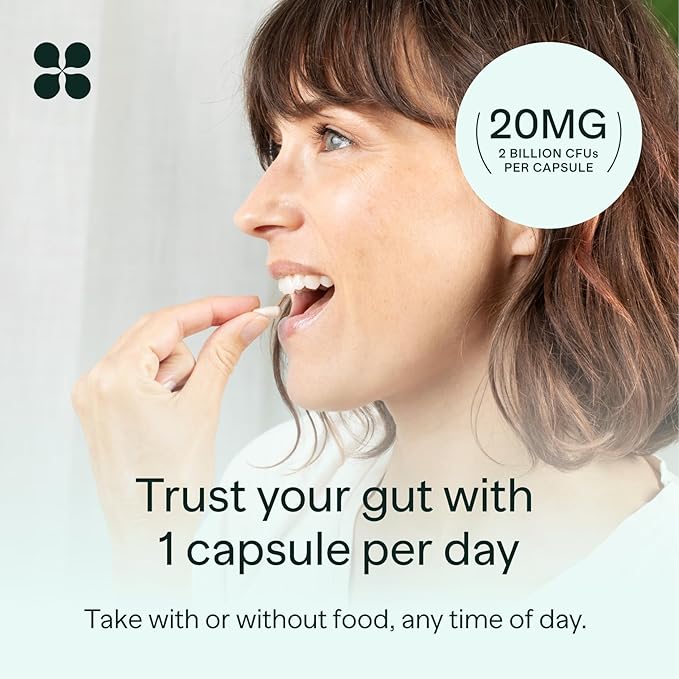 IB-ONE Probiotic - IBS Relief - Clinically Studied Bacillus Coagulans Unique is-2 Bowel Movement Supplement - Low FODMAP, Gluten Free & 3rd Party Verified - 30 Capsules