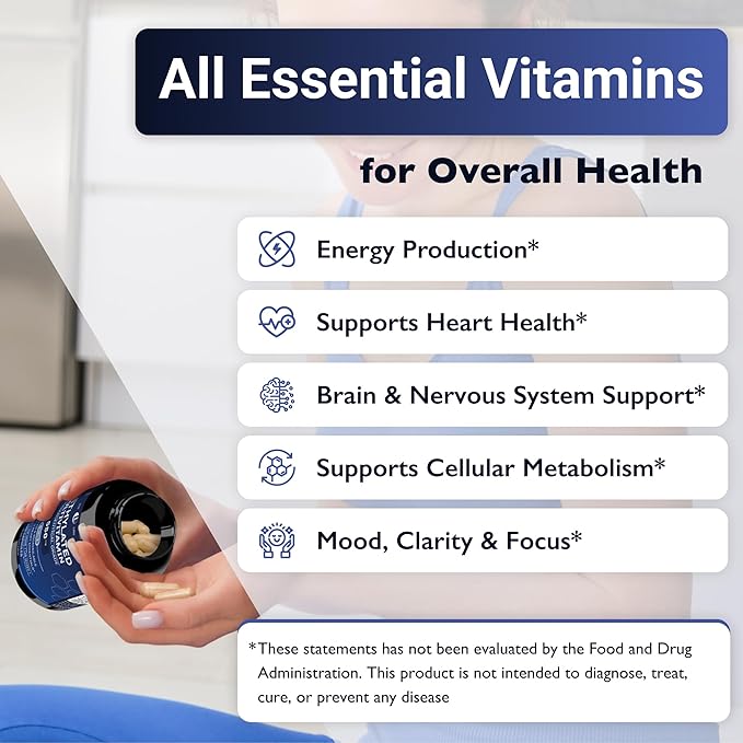Methylated Multivitamin 550mg - Methylated B Complex, L-MTHF & B12 + TMG - for Men & Women - Methylation Support, Energy & Heart - Pharmaceutical Grade, Laboratory Tested - Made in USA - 120 Capsules-SeraviaPure