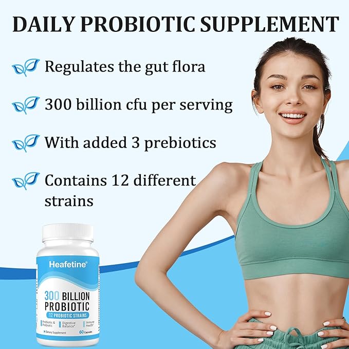300 Billion CFUs Probiotic, Probiotics for Women Men - 12 Probiotics Strains + 3 Organic Prebiotics, Probiotics for Digestive Health & Immune, Gut Health Bloating, Shelf Stable Probiotic - 60 Capsules-SeraviaPure