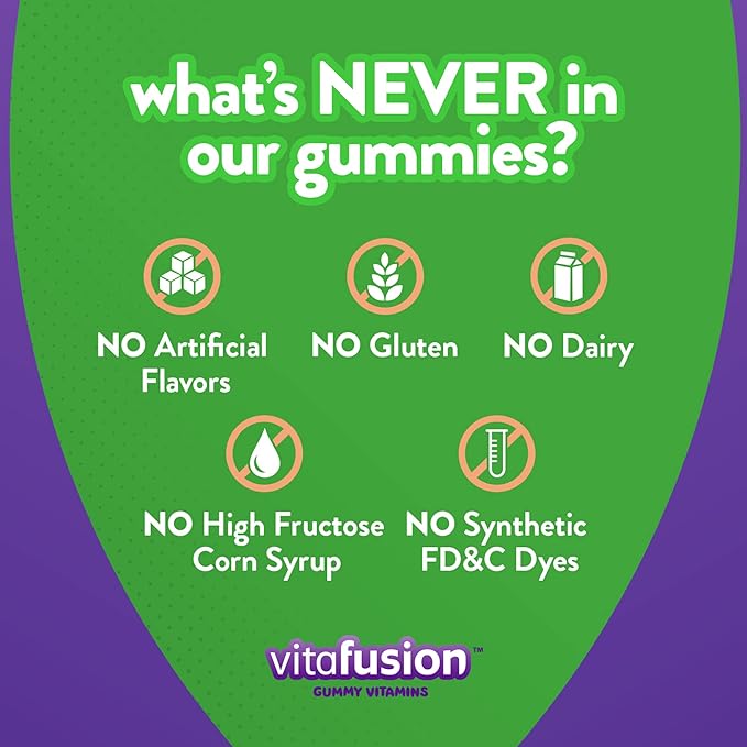 Vitafusion Gorgeous Hair, Skin & Nails Multivitamin plus Biotin and Antioxidant vitamins C&E, Raspberry Flavor, 135ct (45 day supply), from America’s Number One Gummy Vitamin Brand-SeraviaPure