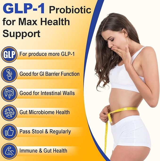 GLP-1 Supplement | 300 Billion AFU Akkermansia Muciniphila, Akkermansia Probiotic for Women Men, Akka Superbiotics for GLP-1 Production, Digestive, Gut, Immunity, Enhances Gut Lining Function, 60 Caps-SeraviaPure
