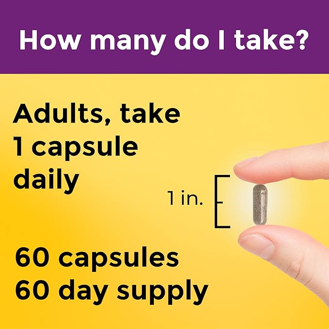 Nature Made Multi + Elderberry Capsules, Multivitamin for Daily Immune Support, One Per Day Multivitamin, 60 Count-SeraviaPure