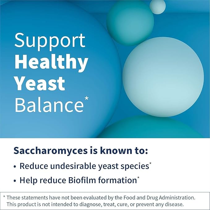Klaire Labs SFI Health Saccharomyces Boulardii Probiotic - Acid Resistant & Shelf-Stable Supplement to Support Healthy Yeast Balance, Immune & Digestive Health - Hypoallergenic, Dairy-Free (120ct)-SeraviaPure