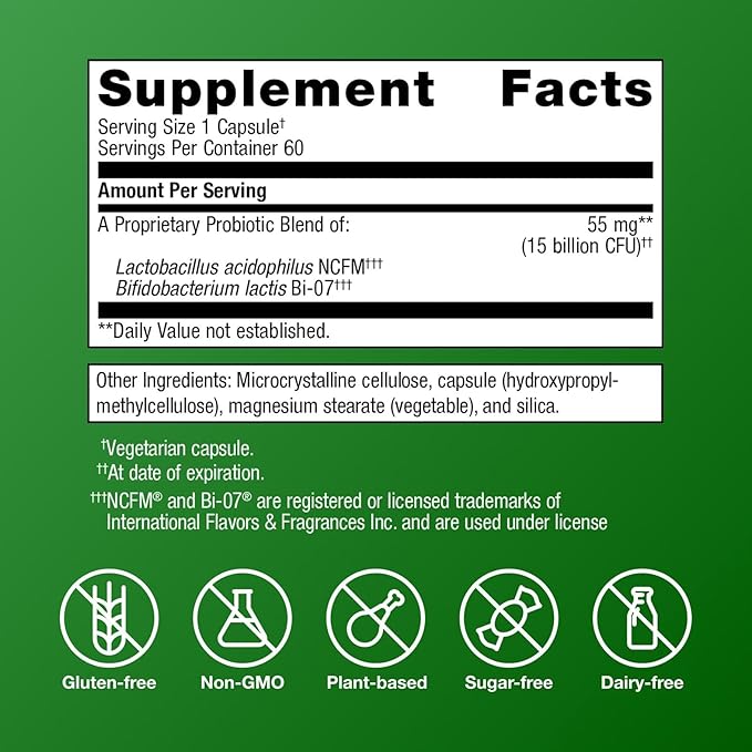 Metagenics UltraFlora Balance Probiotic - Shelf-Stable Daily Gut Health Supplement for Digestive & Immune Support* - Non-GMO & Gluten-Free - 60 Capsules