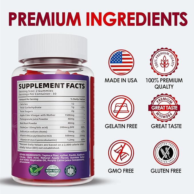 (4 Pack) Keto ACV Gummies Extreme 1500MG Keto Gummies Apple Cider Vinegar Formulated with Pomegranate Beet Juice Powder B12 Vegan Non GMO 240 Gummys-SeraviaPure
