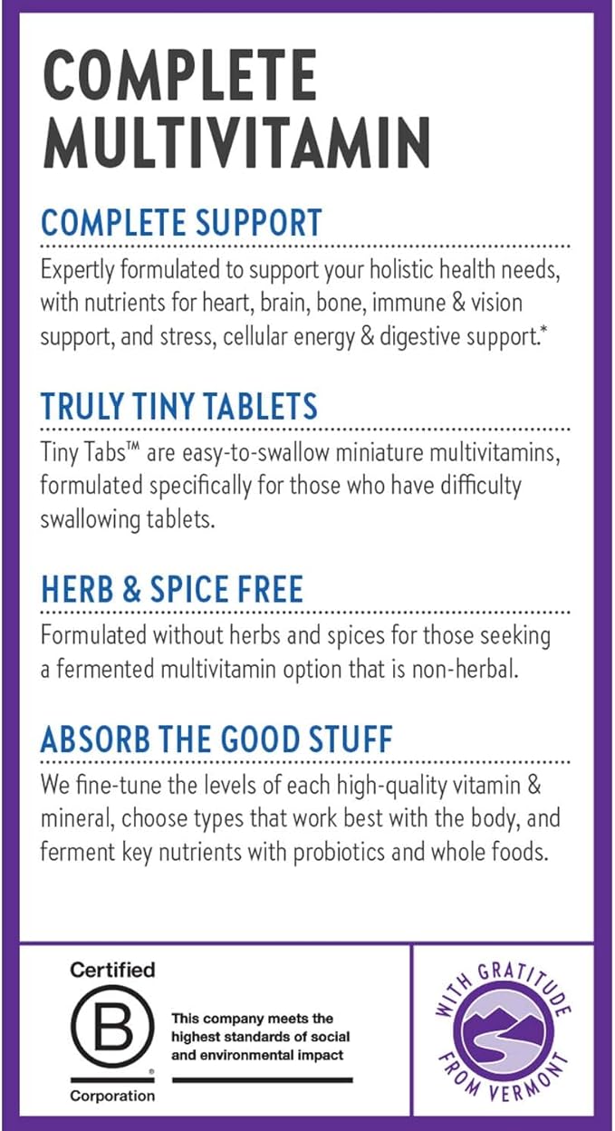 New Chapter Tiny Tabs Multivitamin with 20+ Nutrients for Immune, Cellular Energy & Stress Support, Including Vitamin D3 + B Vitamins, 192 Count-SeraviaPure