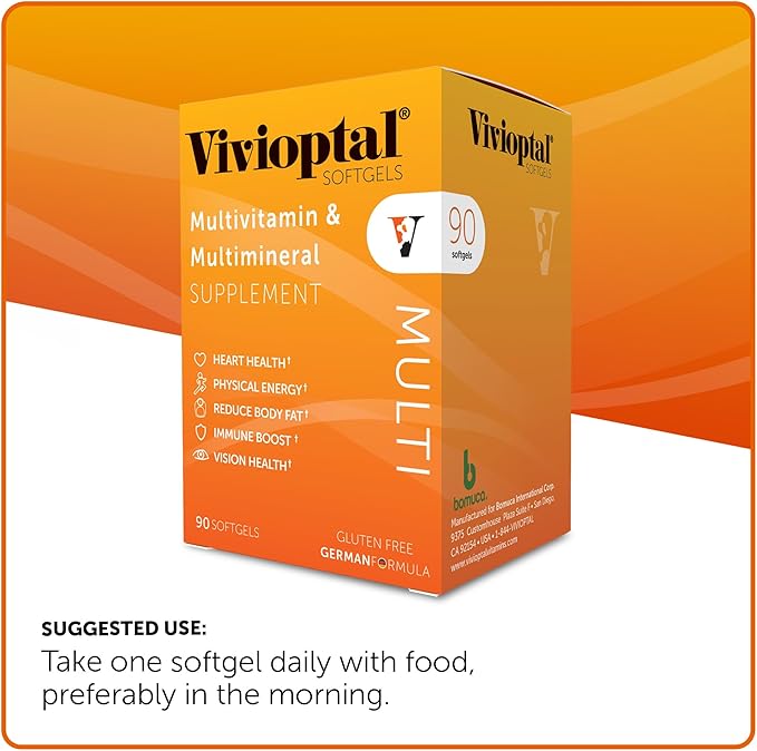 Vivioptal Multi, 90 Softgels, Multivitamin & Multimineral, Gluten Free, German Formula-SeraviaPure