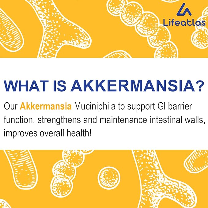 GLP-1 Supplement, 300 Billion AFU Akkermansia Probiotic - Live Akkermansia for GLP-1, Akkermansia Muciniphila for Women & Men, Enhances Gut Digestive Lining Function, Digestive, Gut, Immune, 120 Caps-SeraviaPure