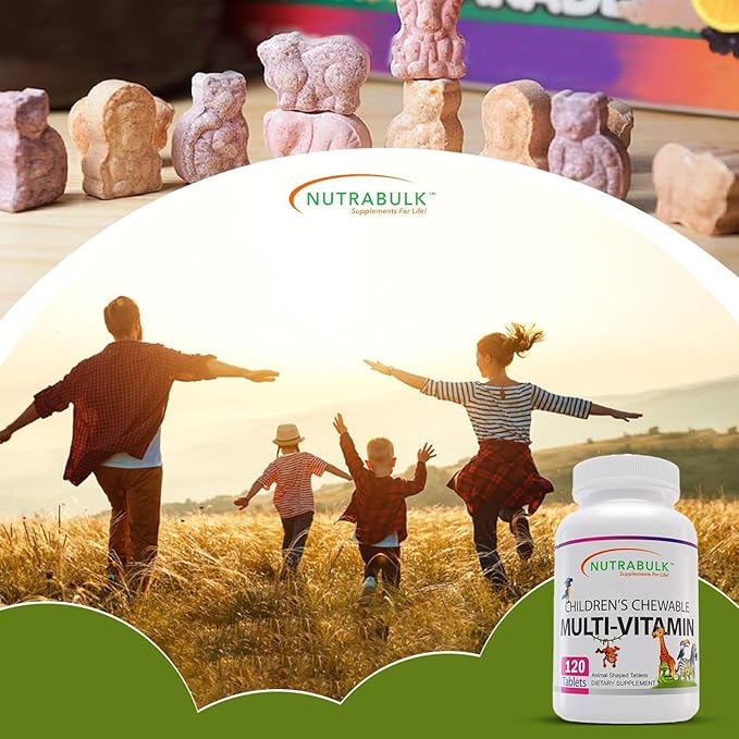 Children’s Chewable Multi-Vitamins - Promoting Kids' Overall Development - USA-Made, May Help to Support Immune, Bone, Brain & Overall Well Being- Vegan & Gluten Free - 120 Cherry Tablets