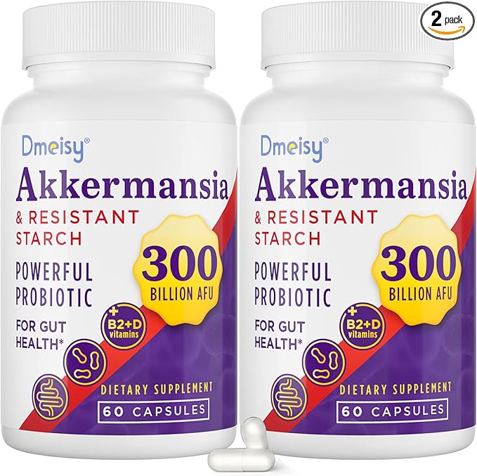GLP-1 Supplement - 300 Billion AFU Akkermansia Muciniphila, Akkermansia Probiotic for Women & Men, for Boost GLP-1, Digestive, Gut, Immunity, Enhances Gut Lining Function & Intestinal Walls, 120 Count-SeraviaPure