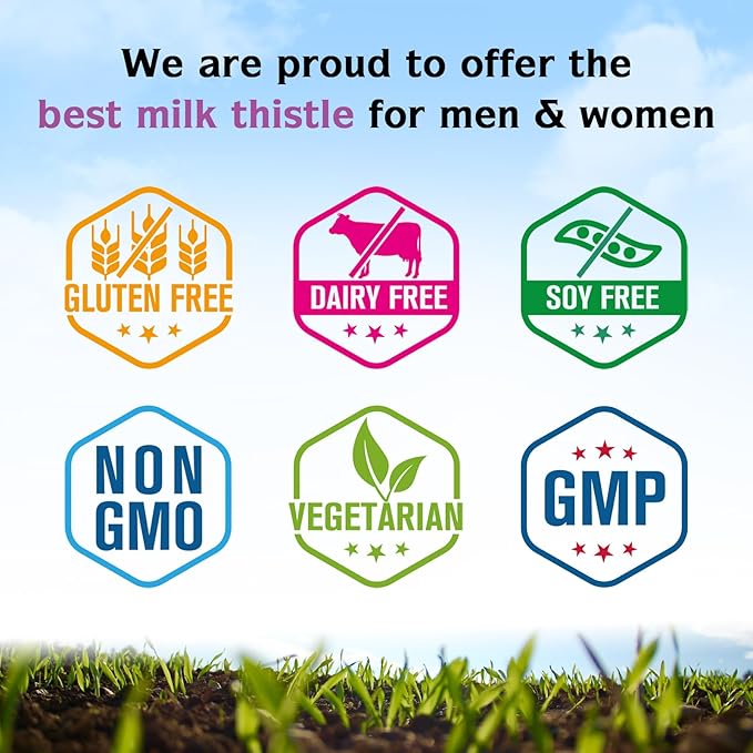 Innate Vitality 50:1 Organic Milk Thistle Supplement, 15000mg Equivalent (300mg Extract), 80% Silymarin Flavonoids, Liver Health, Detox & Cleansing, Made in USA, Non-GMO, 120 Veggie Capsules