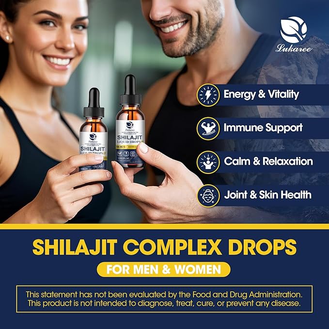 (2 Pack) 16-in-1 Himalayan Shilajit Drops for Men and Women, Ashwagandha, Ginseng, Turmeric, Rhodiola, Amla, Sea Moss, Liquid Vitamin Supplement with 85+ Trace Minerals and Fulvic Acid, 2 FL Oz-SeraviaPure