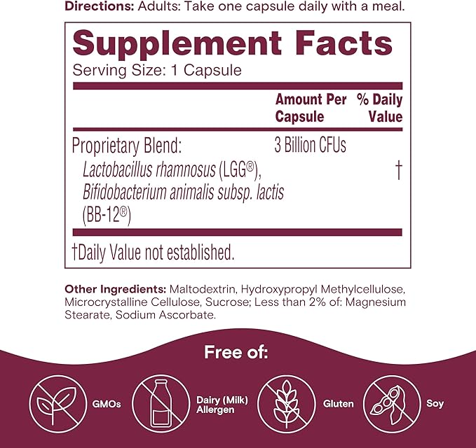 Phillips' Colon Health Daily Probiotic Capsules, 4-in-1 Symptom Defense to Help Defend Against Occasional Gas, Bloating, Constipation, and Diarrhea, Daily Supplement, 90 Count-SeraviaPure