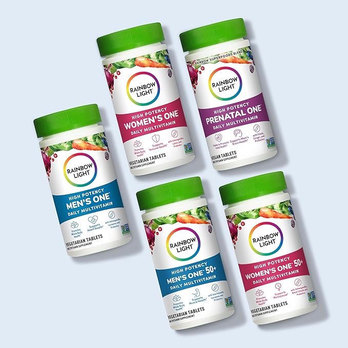 Rainbow Light Womens One High-Potency Daily Multivitamin, Womens Multivitamin Provides High-Potency Immune Support, With Vitamin C, Biotin and Ashwagandha, Vegetarian, 30 Count-SeraviaPure