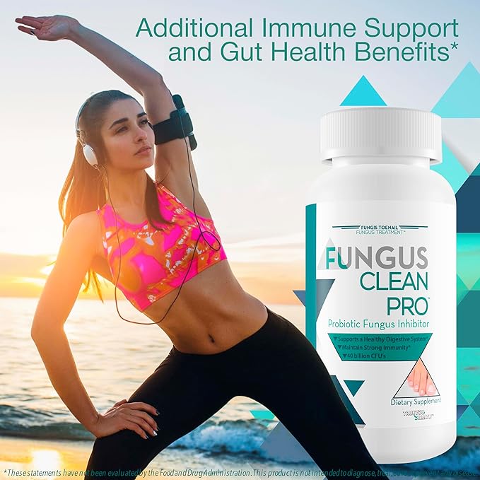 Fungus Clean Pro - Probiotic Fungus Inhibitor - Fight off fungus from the inside out with this powerful fungus defense probiotic - By Fungis Toenail Fungus Treatment - Protect your body from fungus-SeraviaPure