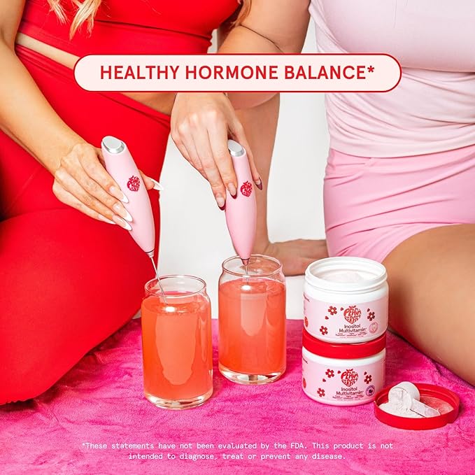 Inositol Powder Multivitamin, Strawberry Acai Flavor – 4g Myo & D-Chiro Inositol, DIM, Zinc, Magnesium Glycinate, Vitamin D3 – Supports Women’s Health, Cycle, Energy, 30 SVG-SeraviaPure