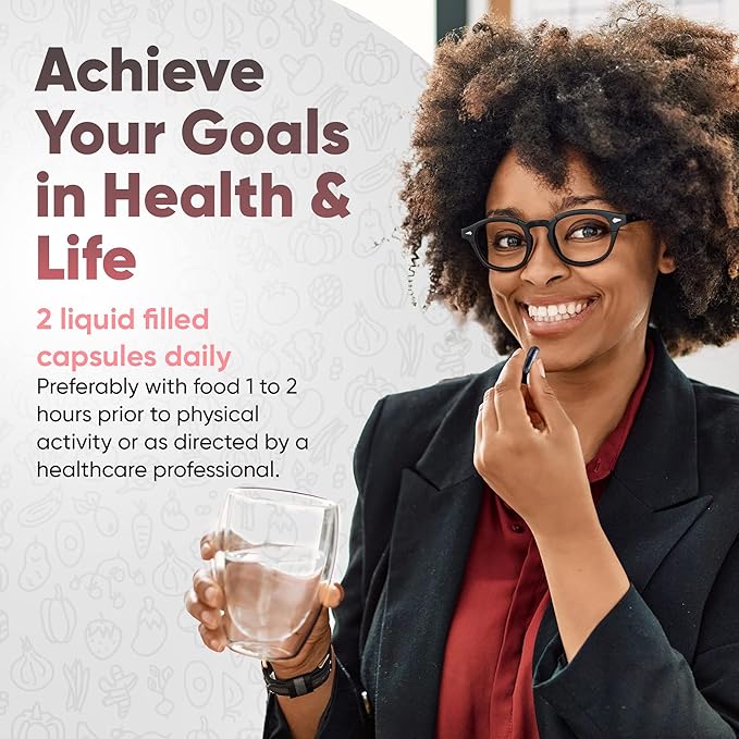 Bariatric Multivitamin with Iron - Easy-to-Swallow Capsule for Post Bariatric Surgery - Post Sleeve and Post Bypass with 42 Fruit & Veggies Blend - 60 Liquid Capsules - 1 Months’ Supply-SeraviaPure