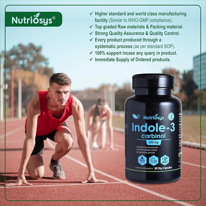 Indol-3 Carbinol 200mg 90 Veggie Capsules, Dietary Supplement for Healthy System, Vitamin Capsules for Men, Women and Adults, Multivitamins Capsules, Vitamin Supplements.-SeraviaPure