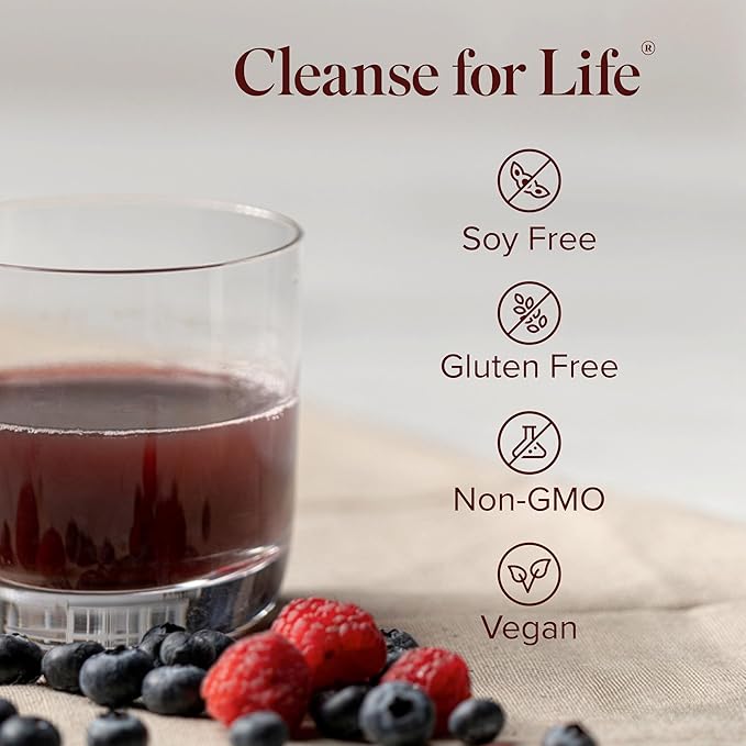 Isagenix Cleanse for Life - Detox Cleanse Drink with Vitamin B12, Niacin and Vitamin B6 for Overall Wellness - 32-Ounce Bottle (Natural Rich Berry Flavor), Packaging May Vary-SeraviaPure