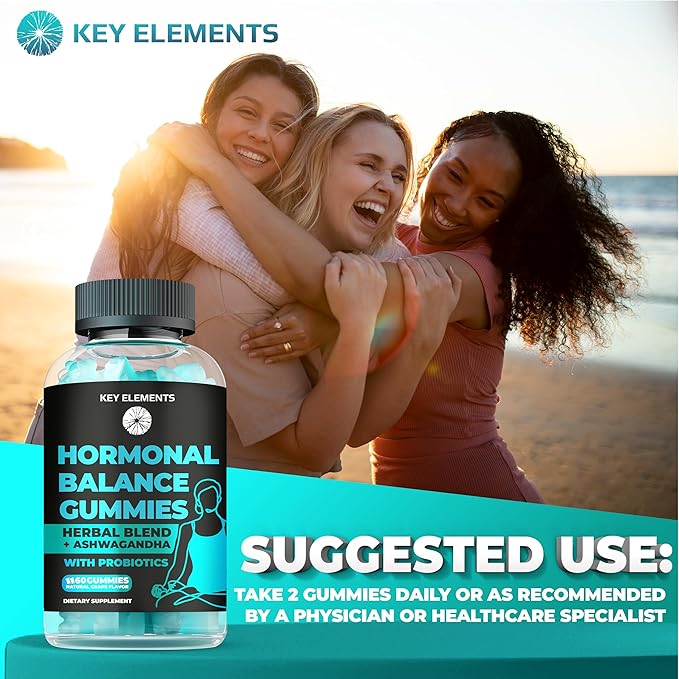 PMS Gummies Hormonal Balance Supplements For Women - Probiotic PMS Vitamins Menstrual Cramp Relief, Hot Flashes Menopause Support - PMS Relief with Dong Quai, Chasteberry, Black Cohosh & Ashwagandha-SeraviaPure