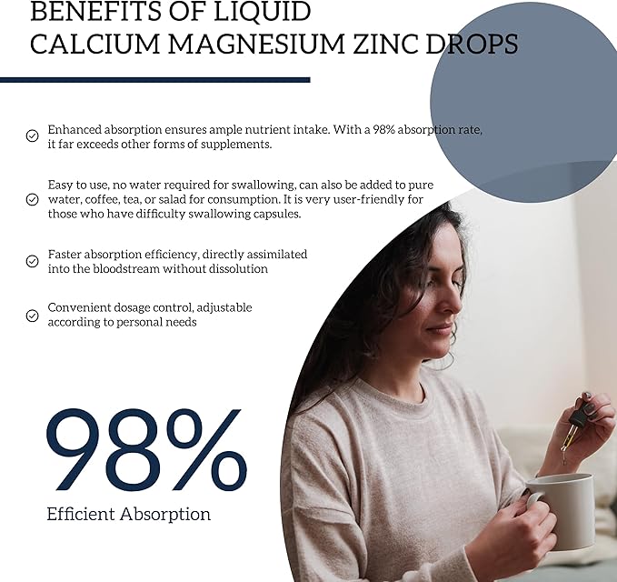 (2 Pack) 10 in 1 Magnesium Calcium Zinc Supplement with Vitamin C D3 K2, Glycinate Mag Vegan Liquid Drops Plus L-Theanine Boron Sea Moss Extract, Immune Support, Bone, Sleep & Leg Cramps, 1 Fl Oz-SeraviaPure