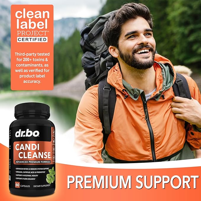 Candi Cleanse Support Supplement Pills - Anti Overgrowth Supplements for Women & Men - Extra Strength Balance Control Probiotic Complex Cleanser - Natural Oral Herbal Oregano & Caprylic Acid Capsules-SeraviaPure