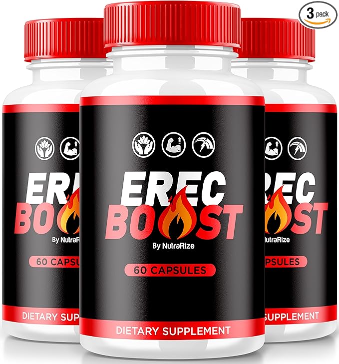 (3 Pack) ErecBoost, ErecBoost Pills, Official ErecBoost Original Capsules for Energy & Overall Health, ErecBoost Pastillas, ErecBoost En Capsulas (180 Capsules)-SeraviaPure