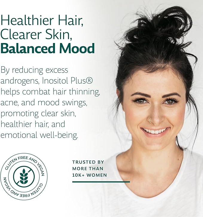 Inositol Plus Supplement for Women | Ovarian Health, Hormone Balance, Fertility, Ovulation | 40:1 Myo-Inositol D-Chiro & 12 Ingredients | Developed by Medical Doctor | 120 Capsules-SeraviaPure