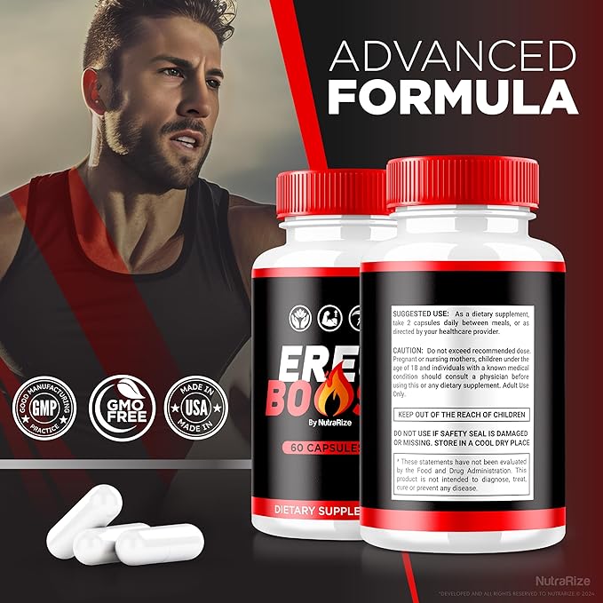(3 Pack) ErecBoost, ErecBoost Pills, Official ErecBoost Original Capsules for Energy & Overall Health, ErecBoost Pastillas, ErecBoost En Capsulas (180 Capsules)-SeraviaPure