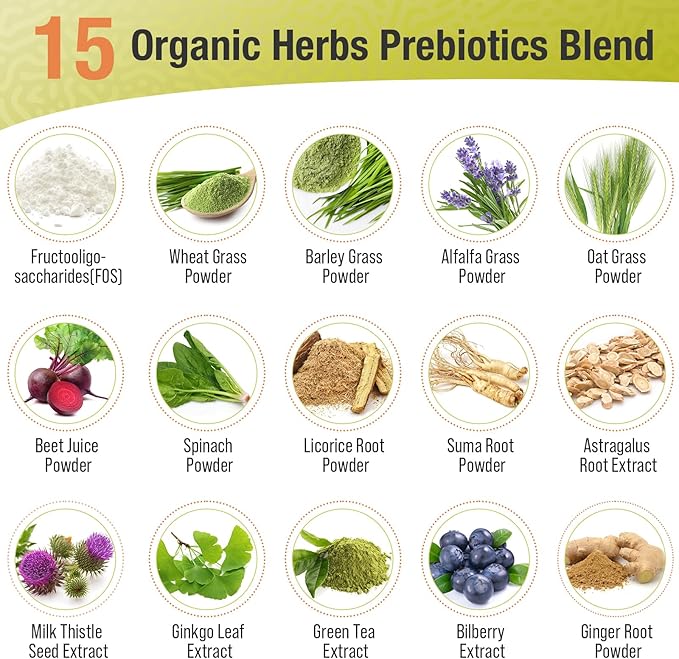 Probiotics for Women & Men - 300 Billion CFU, 22 Strains Probiotics + 15 Organic Herbs Blend, Daily Probiotics for Digestive Health, Immune, Gut, Bloating - 60 Capsule-SeraviaPure