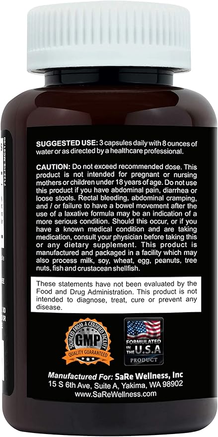 Clinical Daily Regular Cleanse. Natural Colon Cleanser & Detox for Energy and Constipation Relief. 90 Herbal Dietary Fiber Pills - Psyllium Husk Powder Capsules with Glucomannan, Aloe, PROBIOTICS-SeraviaPure
