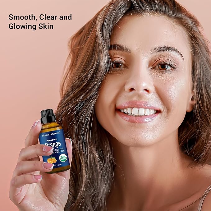 Organic Orange Essential Oil 30 ml - Pure, Natural Oils for Aromatherapy, Diffusers, DIY, Candle and Soap Making Scent - Nexon Botanics