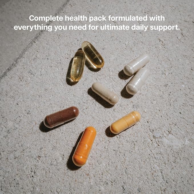 Revive MD Essential Vitamin Packs for Women & Men, Vitamins Pack Daily Nutrient Supplement - Travel-Friendly Multivitamin Packets with Arjuna & Turmeric Extract Support Heart, Joint, & Organ Health-SeraviaPure