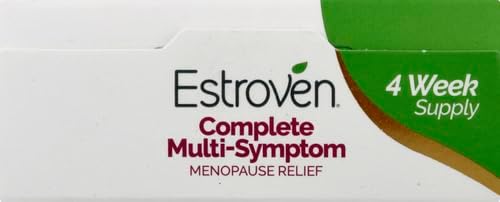 Estroven Complete Multi-Symptom Menopause Supplement for Women, 28 Ct., Clinically Proven Ingredient Provide Menopause Relief & Night Sweats & Hot Flash Relief, Drug-Free & Non-GMO-SeraviaPure