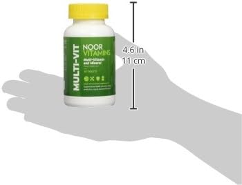 Noor Vitamins Halal Vitamins, Daily Multivitamin, Halal Vitamin for Women and Men, 30 Vitamins & Minerals, A, B12, C, Iron, Zinc to support general health, Non-GMO, Halal Multivitamin (2 Month Supply)-SeraviaPure