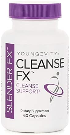 Youngevity Slender Fx™ Cleanse Fx™ - Super Colon Cleanse 15 Day - Natural Herb Blend - Flax Seed, Cape Aloe, Rhubarb Root, Triphala, Slippery Elm, Marshmallow Root - 60 Capsules-SeraviaPure